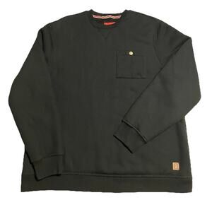 Mens Coleman Sherpa Lined Sweatshirt Soft Thick Warm Chest Pocket Logo Black XL